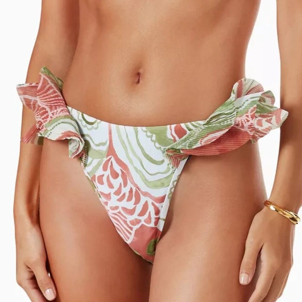 NWT Andrea Iyamah Multicolor Ruffle Bikini